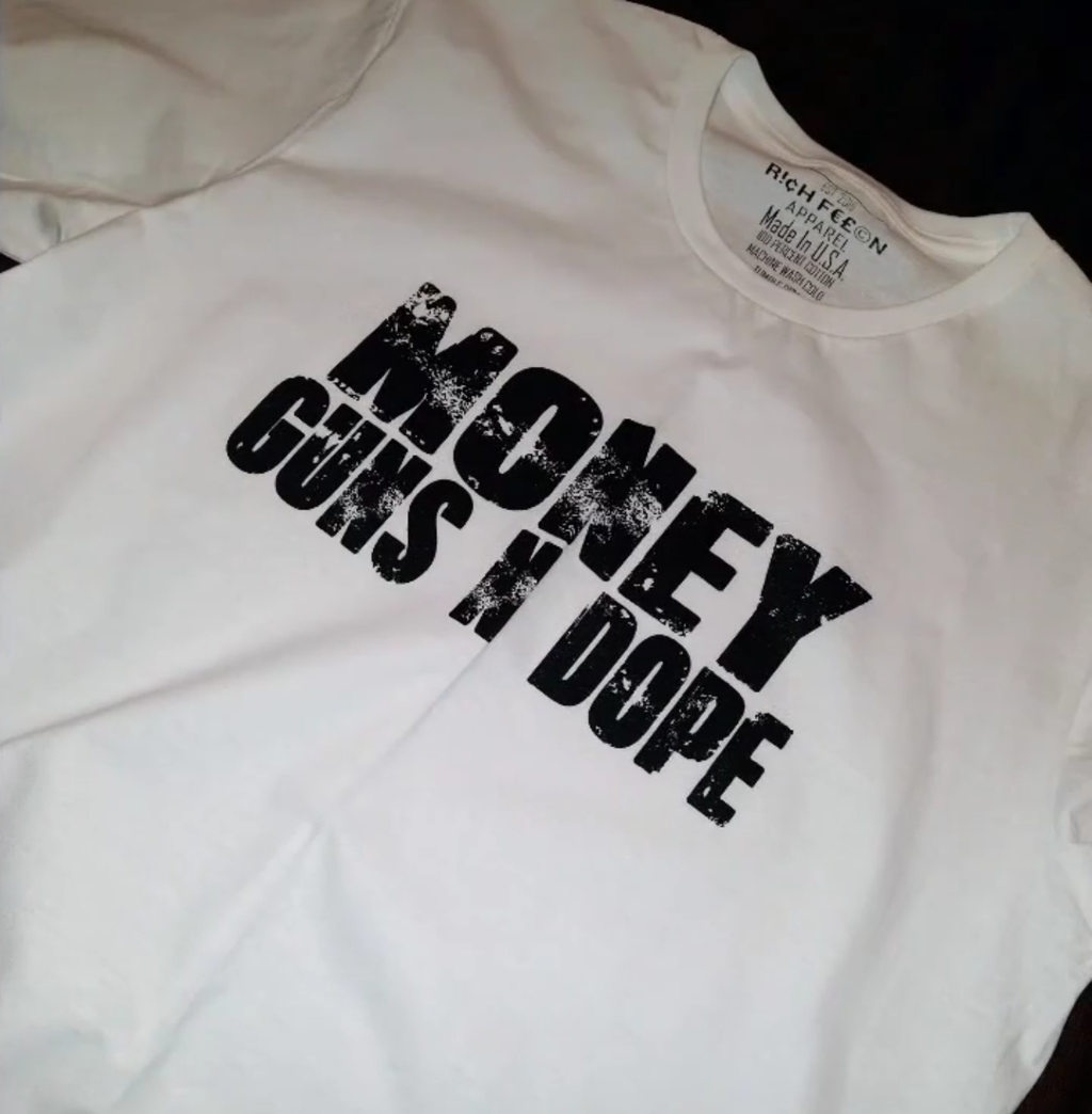 Rich Felon Apparel "Money, Guns, n Dope" Tee