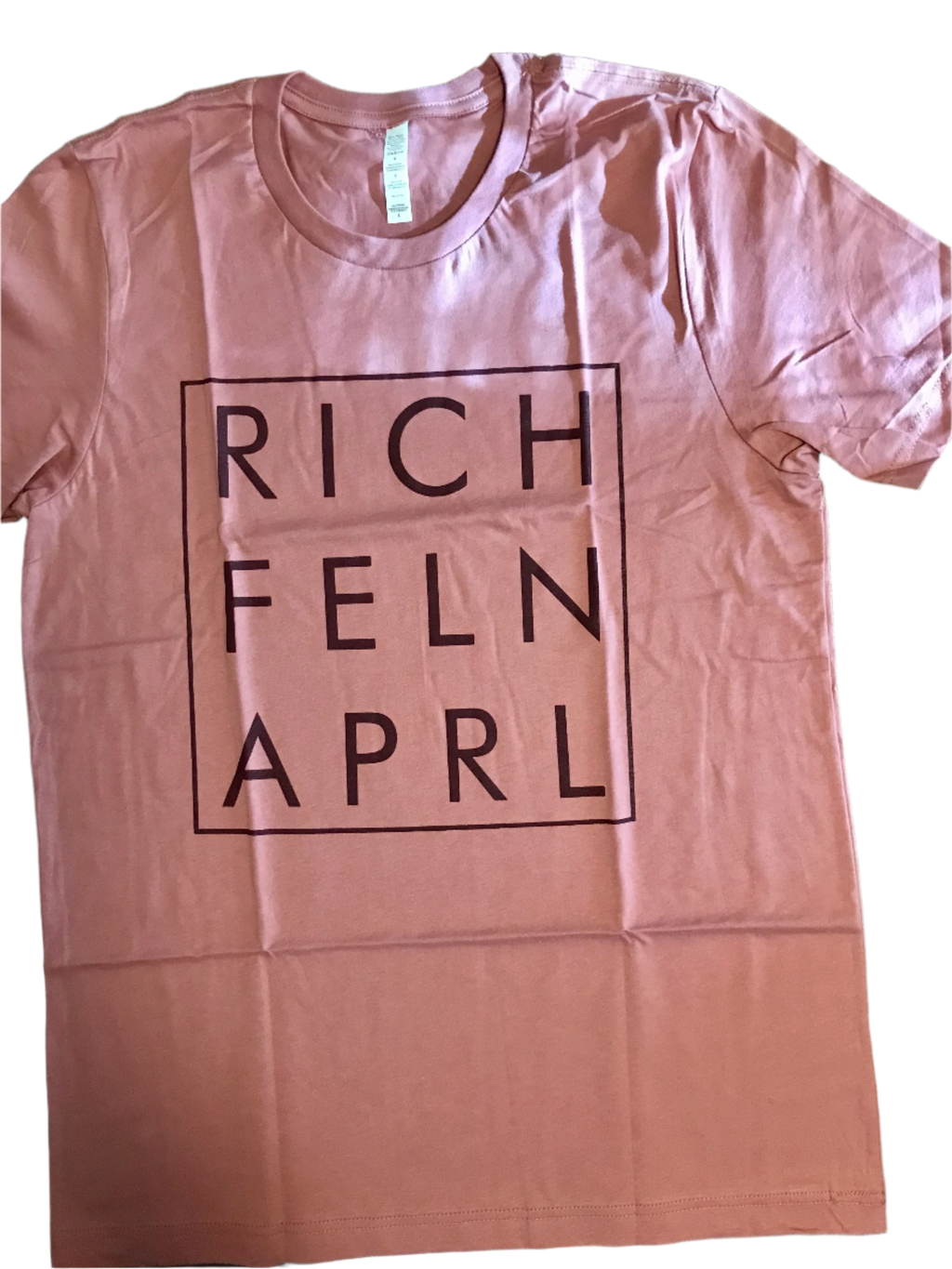 RICH FELON APPAREL MAUVE/MAROON SQUARE TEE